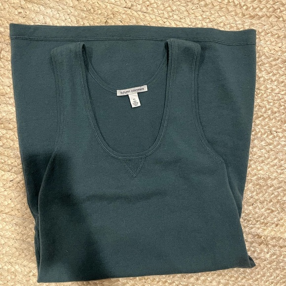 100% Cashmere Tank Knit Dress with Drawstring Waist; Lounge Wear, Super Soft - Picture 5 of 6